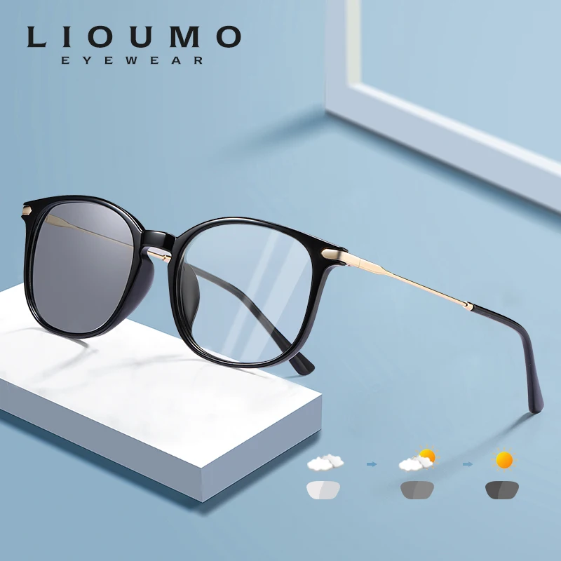 High Quality Photochormic Blue Light Blocking Glasess For Man Classic Reading Glasses Woman Anti Blue Ray Computer Game Glasses