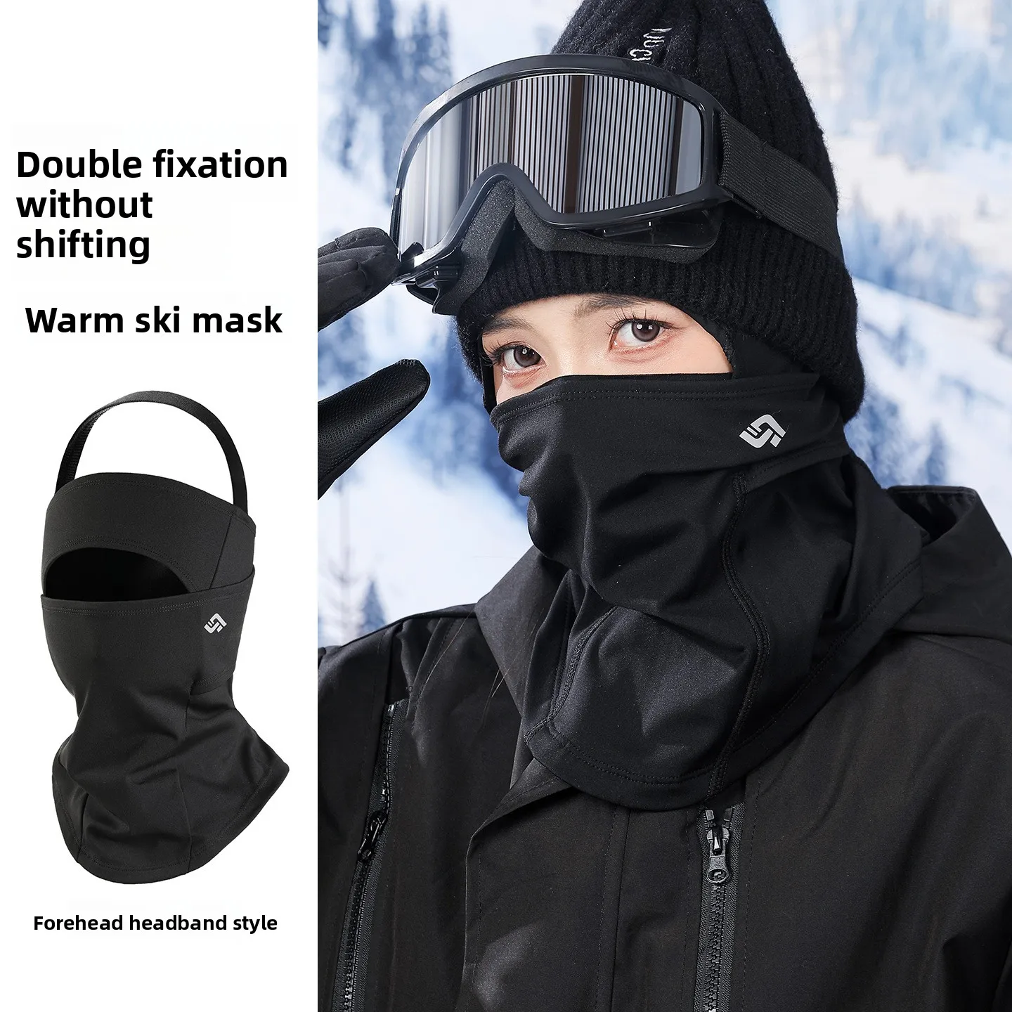 قناع ركوب الشتاء في الهواء الطلق، غطاء محرك السيارة الدافئ للرجال والنساء بالإضافة إلى قناع التزلج المخملي السميك لحماية الوجه البارد