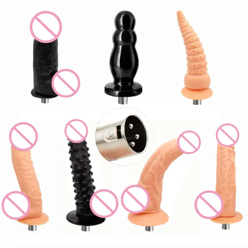 2023 New Automatic Dildo Machine Attachment 3XLR Connector Sex Toys for Women Masturbation Machine Anal Plug Dildos Accessories