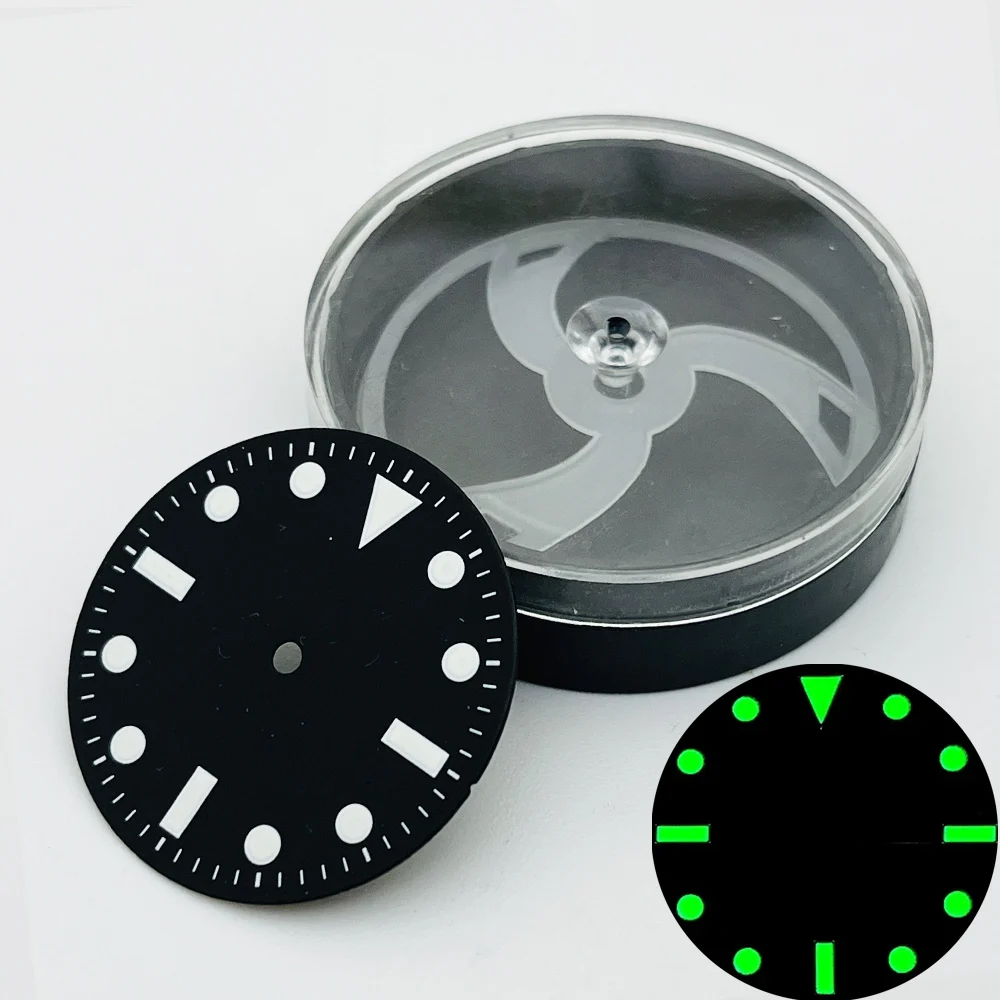 Mod NH36 NH35 Dial Green Luminous Watch Dial Fit for NH35 NH36 7S26 Movement SKX007 SRPD Tuna Samurai Case 28.5mm Watch Dial