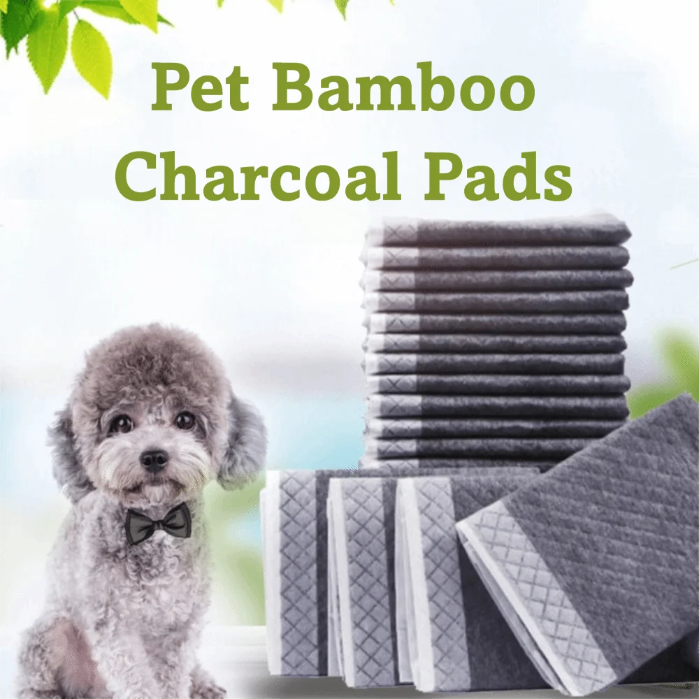 

100pcs/40pcs/50pcs Super Absorbent Pet Cushion Disposable Bamboo Charcoal Dog Training Pee Pad Thickened Absorbent Diaper Mats
