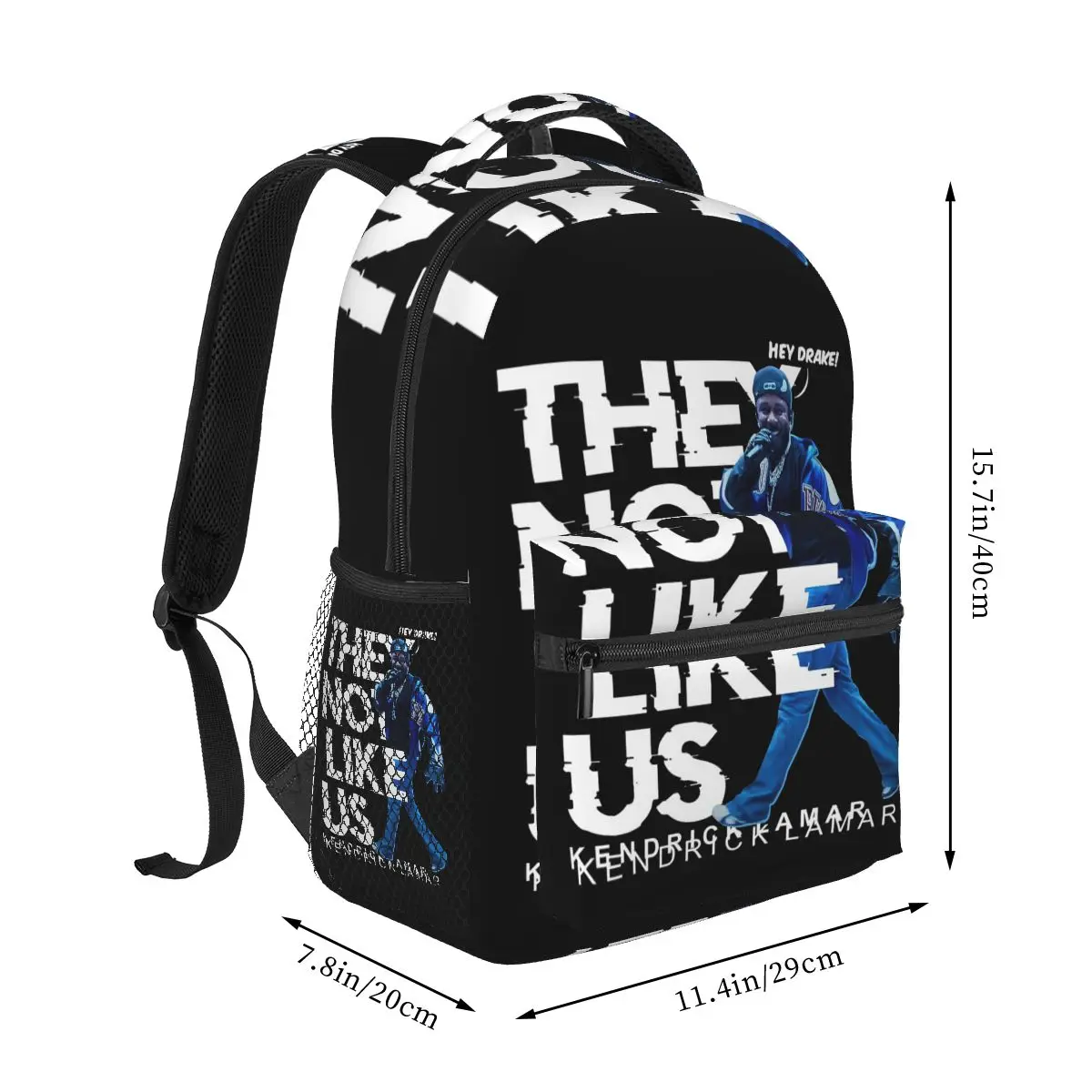Rapper Kendrick Lamar They Not Like Us Student Backpack School Bag Hiking Daypack for Men Women Fashion Bookbag Shoulder Bags