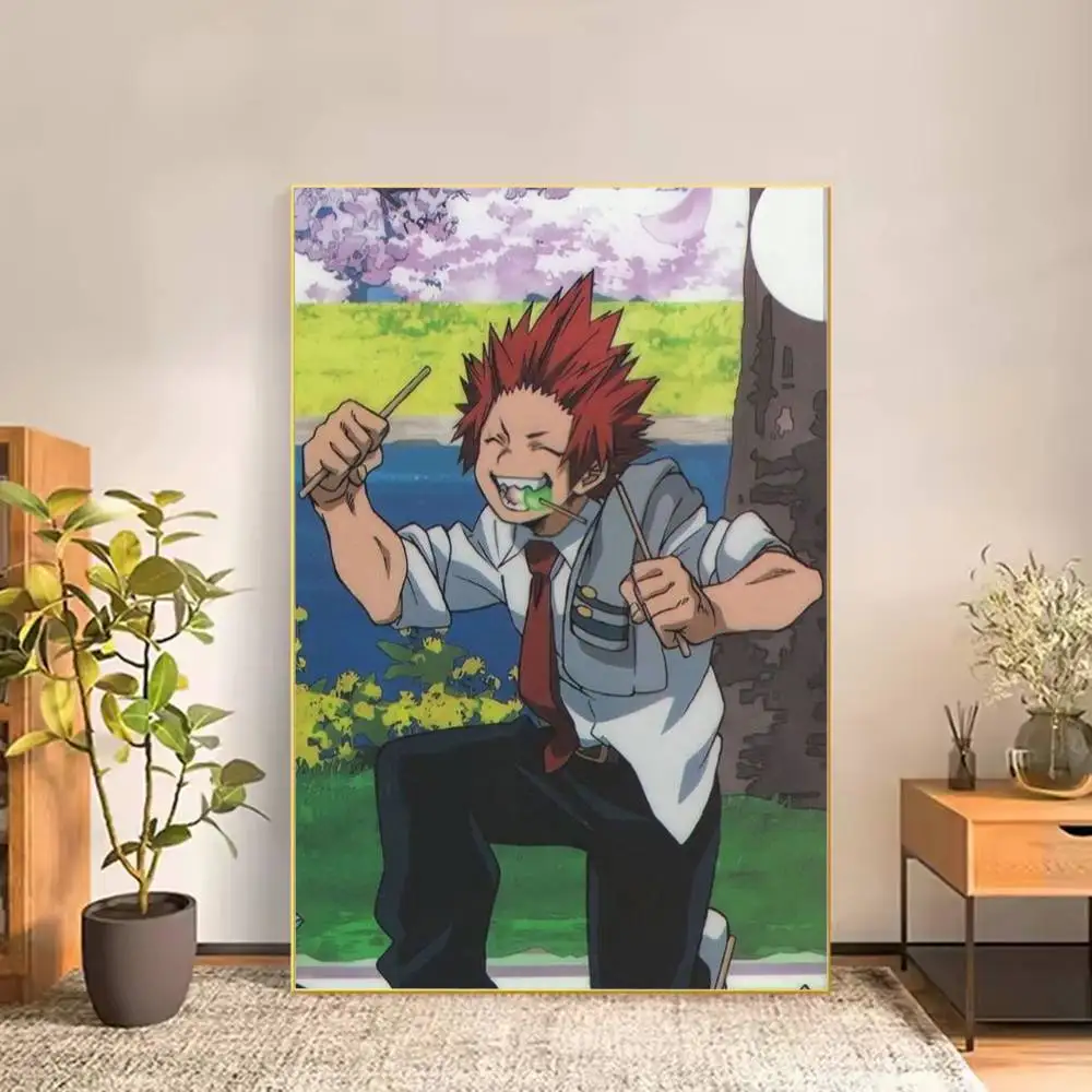 Cartoon Character Eijiro Kirishima Poster Versatile HD Waterproof Wall Art Self-Adhesive Decor for Any Space Ideal Gift