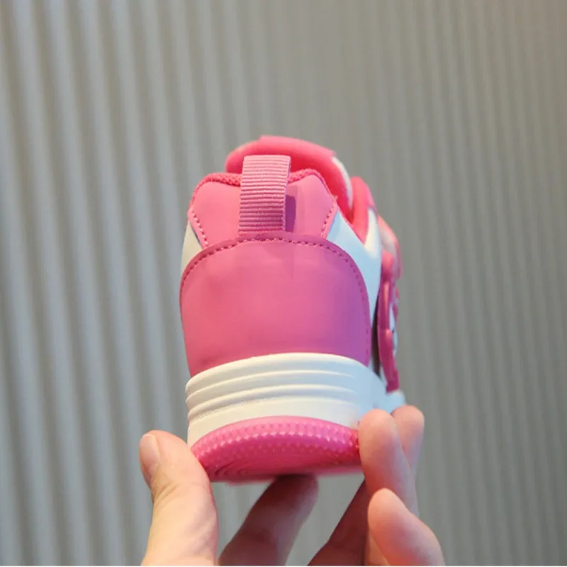 Children's Sports Shoes 2025 Spring Autumn New Girls' White Shoes Cartoon Lightweight Boys' Casual Board Shoes Soft Soled Baby S
