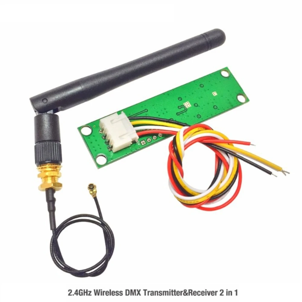 2.4G Wireless DMX512 Transceiver Module 5‑24V DMX512 Wireless Receiver Board Built‑in Wireless Control Board For Stage Lighting