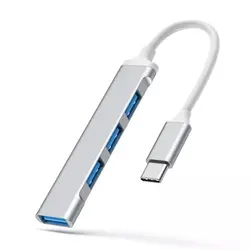 4-Port USB-C Hub 3.0/3.1-Multi-Device Splitter OTG for MacBook/Huawei/Xiaomi/Lenovo & Mor-Plug&Play-Ultra Slim PC Accessory!