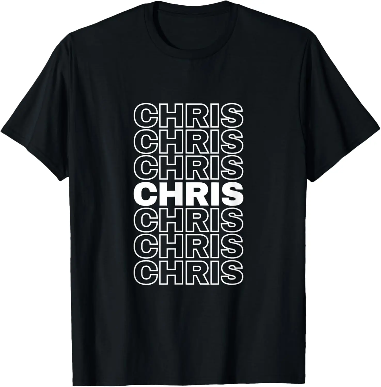 

I Love Chris Retro Pattern Personalized First Name T-Shirt