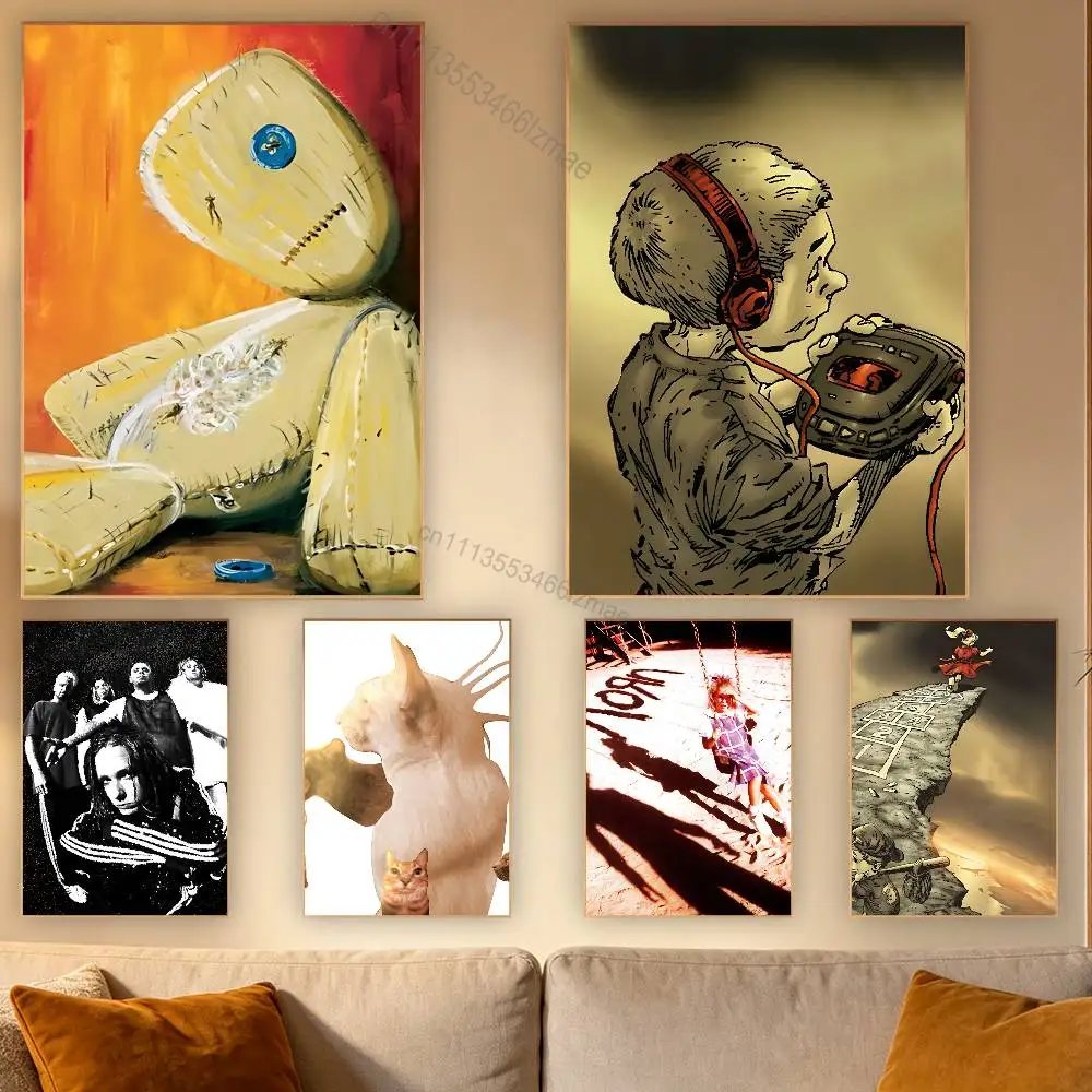 

Band K-Korn U-Untitled Cool Poster Wall For Sticky Decoration Waterproof Home Living Room Bedroom Bar