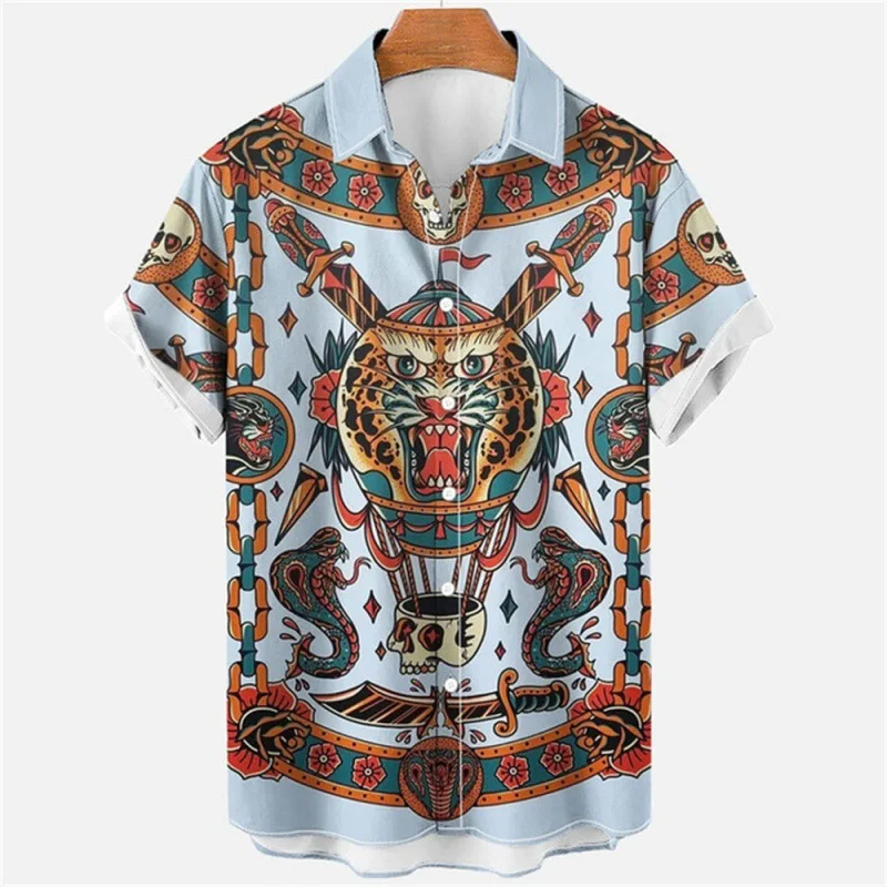 

Summer Hawaiian Koi Carp Luxury Blouse 3d Print Shirts Outdoor Clothes Top Short Sleeve Loose Tees Casual Button Shirt Camisa