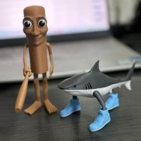 Shark Figurine Tungtungsahur Figure Desktop Decoration Articulated Tralalero Tralala Figure Ornament Funny Doll 3D Printed ToySh