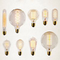 Retro Edison Light Bulb E27 40W 220V A60 ST64 G80 G95 T10 Edison Lamp Ampoule Vintage Filament Incandescent Bulb For Home Decor