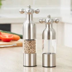 Heavy Steel Spice Salt and Pepper Mill, Manual Hand Rotate,  Grinder, Kitchen Accessories