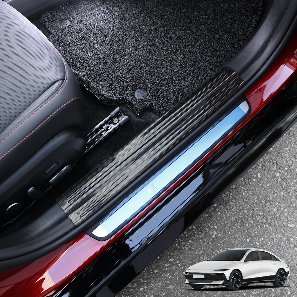 

Для Hyundai IONIQ 6 N / IONIQ 6 N-LINE / IONIQ 6 2026: 4 шт. накладок из нержавеющей стали для внутренней отделки автомобиля, аксессуары для интерьера