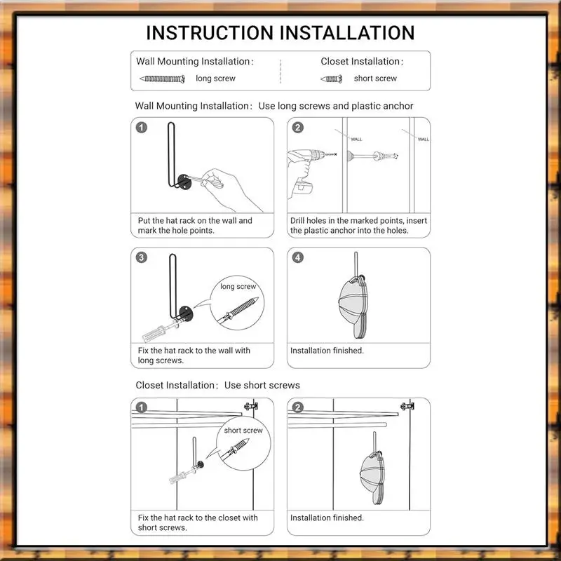 2025 ! منظم القبعة لقبعات البيسبول جدار جبل قبعة السنانير عدة مجموعة من 3 توفير المساحة يحمل 20 قبعات على شكل قبعة السنانير