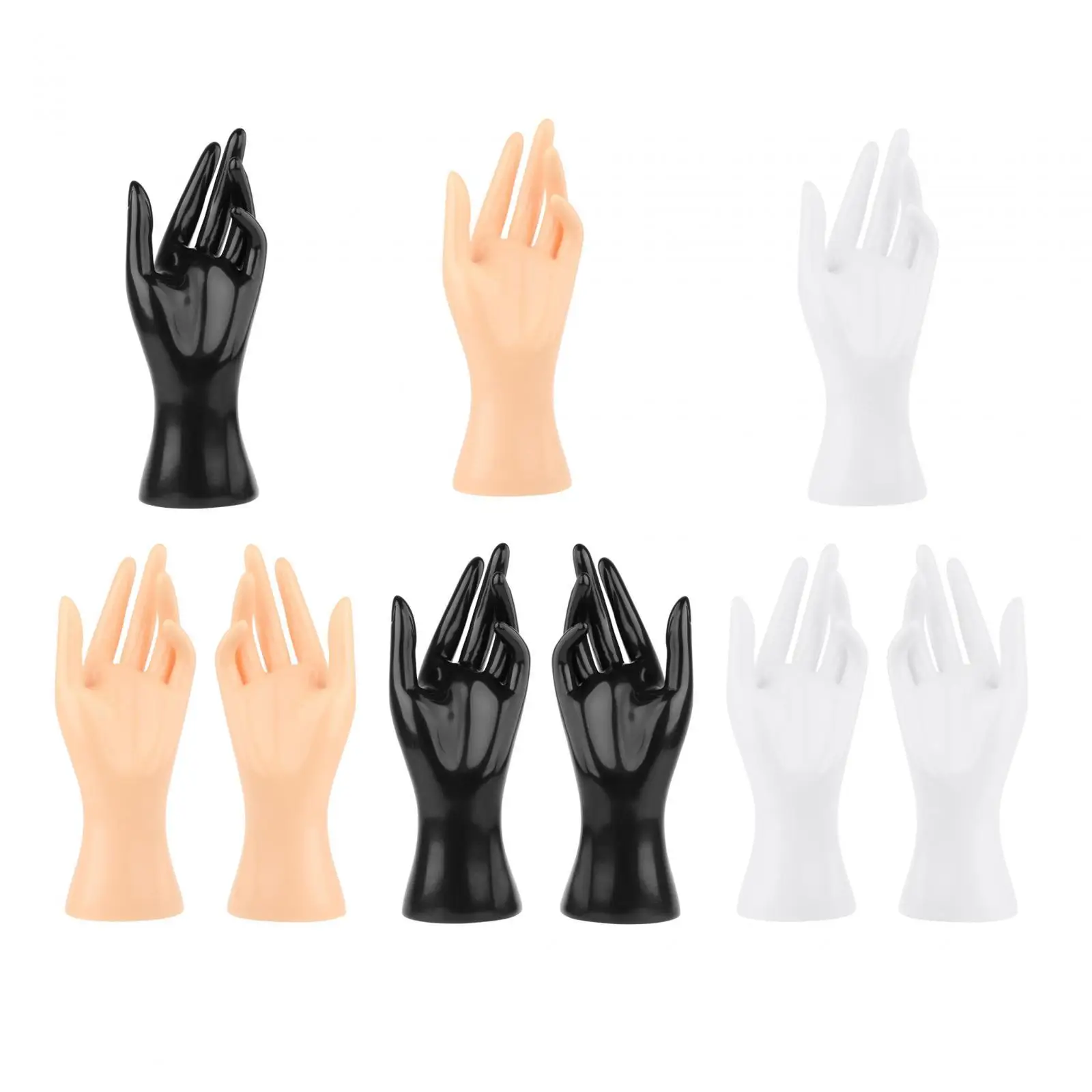 

2x Mannequin Hand Decorative Jewelry Display Holder for Countertop Tabletop