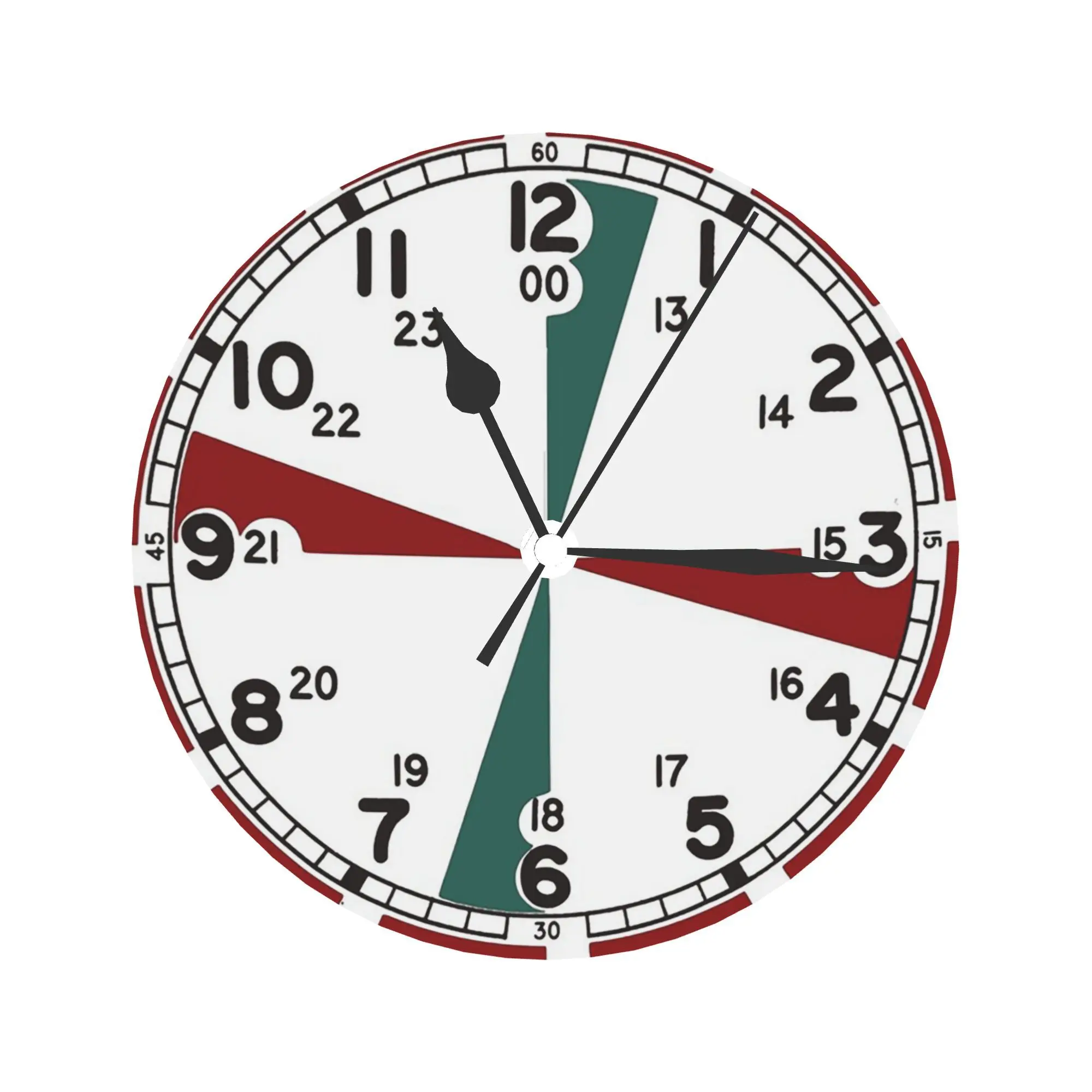 Radio Room Clock - Silence period observed Wall Clock Room Decoration Silent Round Clock for Bedroom Living Kitchen Home