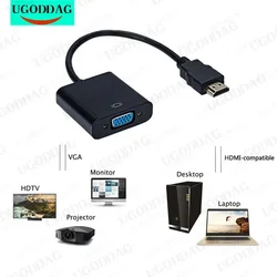 HD 1080P Digital to Analog Converter Cable HDMI-compatible to VGA Adapter For PS4 PC Laptop TV Box to Projector Displayer