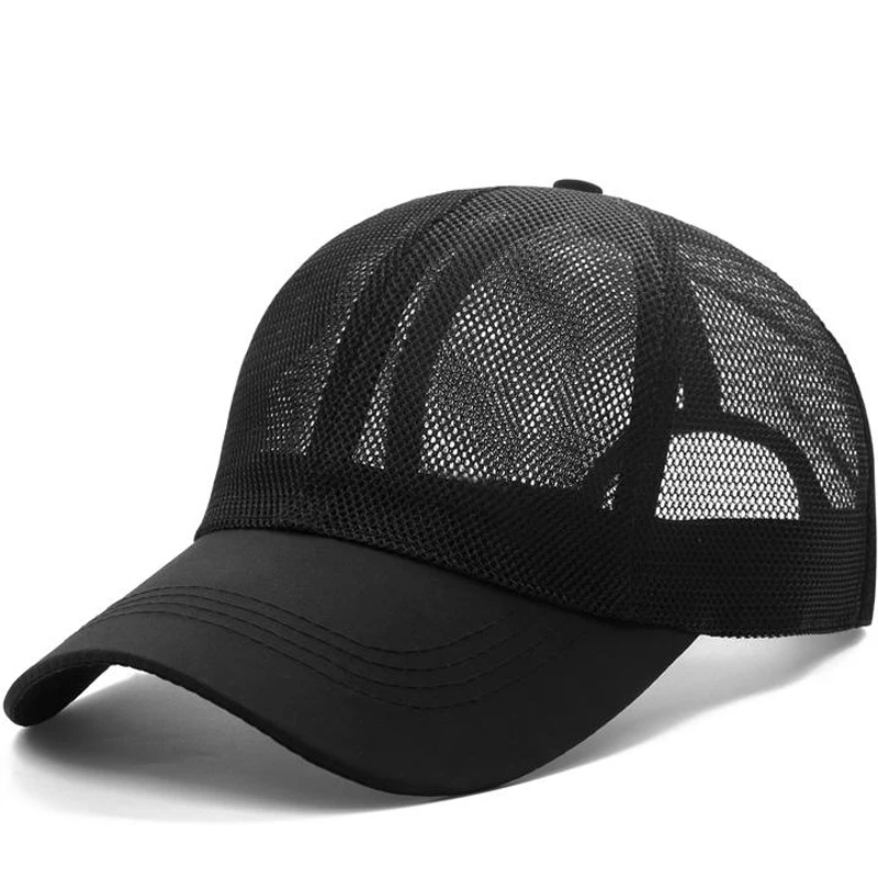 Men's Mesh Baseball Cap Breathable Summer Caps Dad Hat Outdoor Fishing Hats Bone Gorras Snapback Trucker Cap