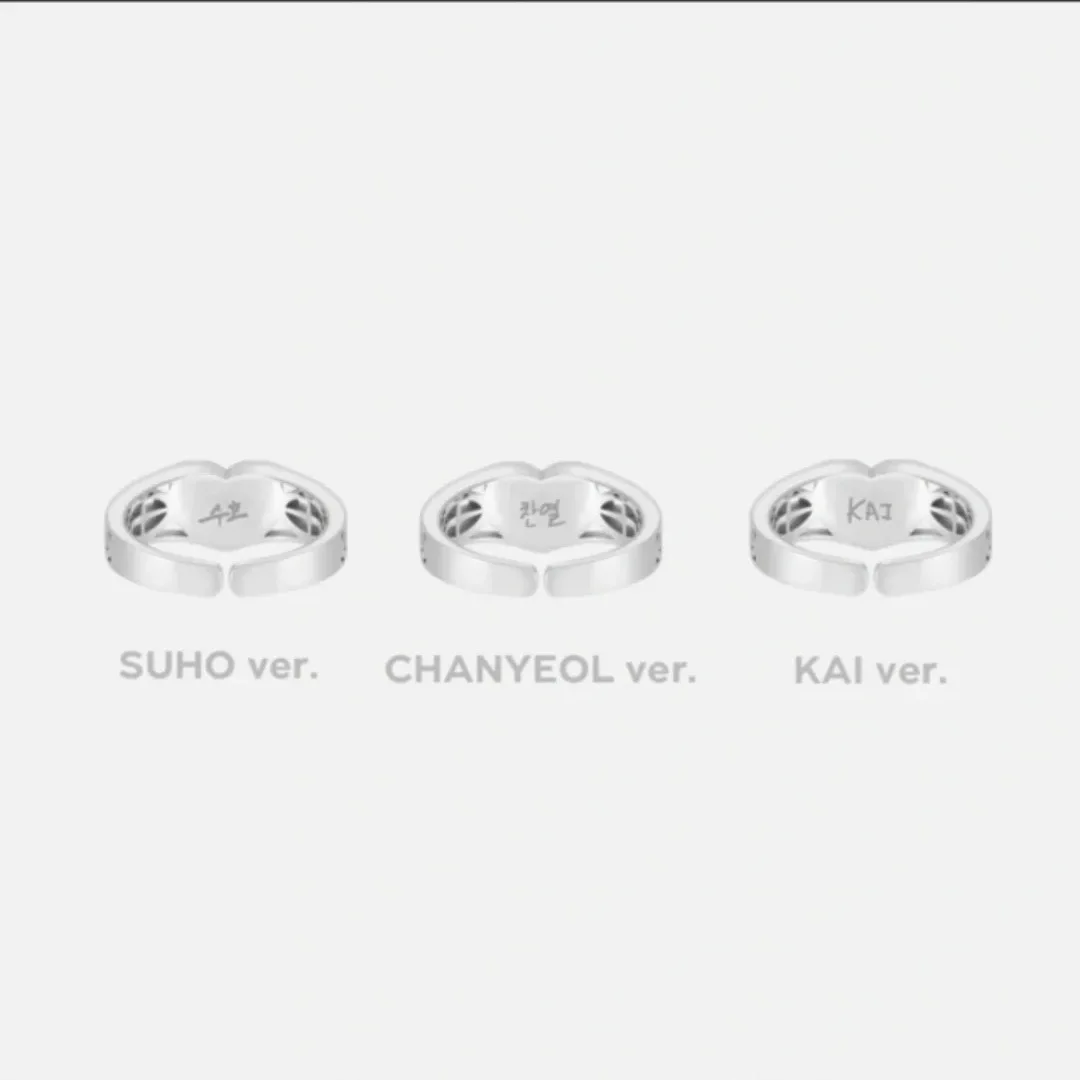 KPOP CHANYEOL 13 周年記念リング SOHO KAI 調節可能なリングファンギフトアクセサリー