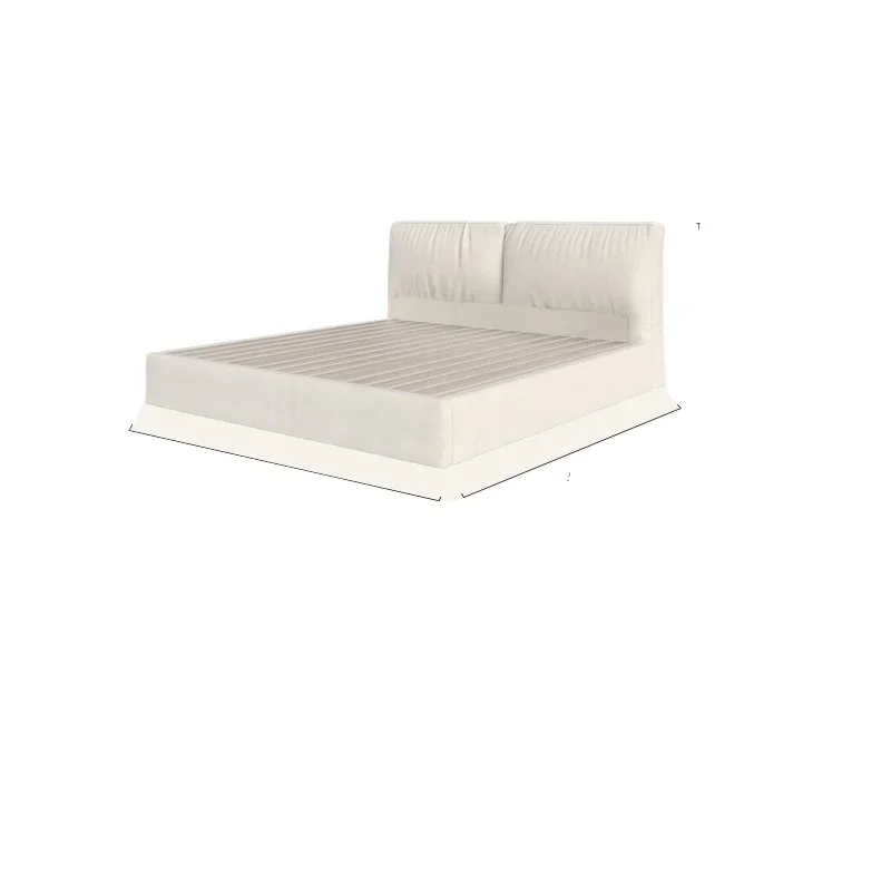 

retro 1.5 meters 1.8 meters double wedding bed solid wood fabric comfortable