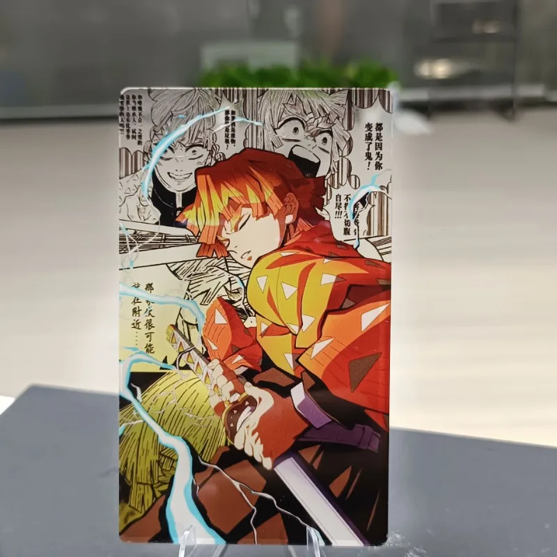Carte transparente périphérique Demon Slayer, 5 pièces, Kimetsu No Yaiba Zenitsu Nezuko Tanjirou, Fans, cadeaux de collection