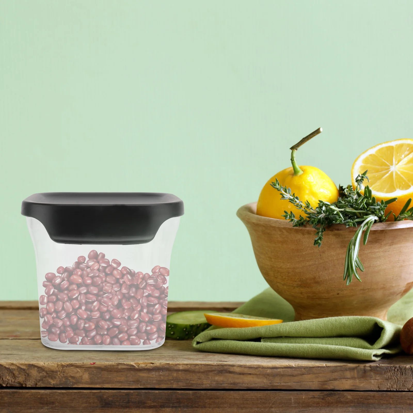 

630ml Food-Grade Transparent Airtight Storage Tank for Kitchen Refrigerator Sealed Can Food Container Snack Holder Coffee Tea