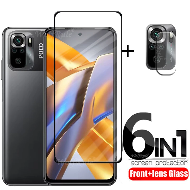 6-in-1 For Xiaomi Poco M5S Glass For Poco M5S Tempered Glass 9H Screen Protector For Poco M5 S M5S Redmi Note 10S 11S Lens Glass