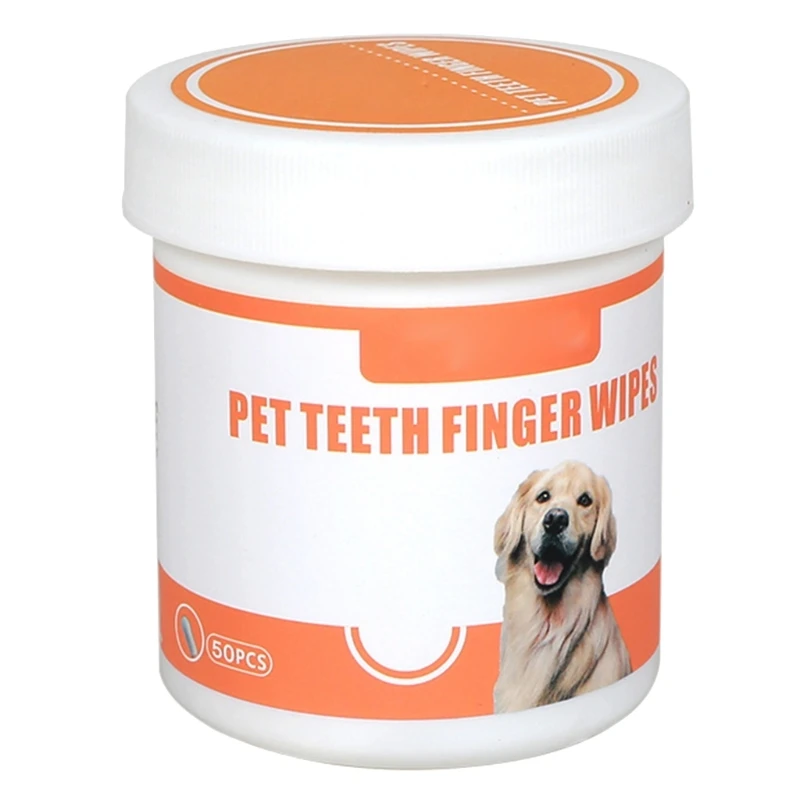 Pet Dental Wipes for Refreshing Breath and Teeth Cleaning Soft Nonwoven Fabric Natural Formula Wonderful for Cats Dogs