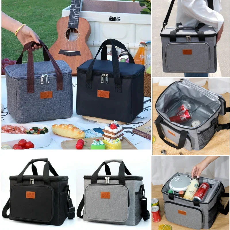 Capacità borsa termica pieghevole borsa termica per Picnic a tracolla borsa per il pranzo borsa di raffreddamento per viaggi all\'aperto campeggio