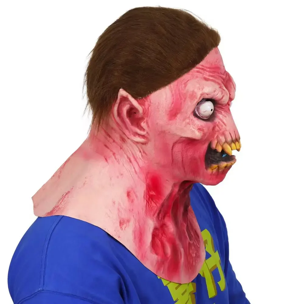 Halloween Horror Buitenaardse Dubbele Hoofdmasker Kap Schreeuwer Zombie Duivel Masker