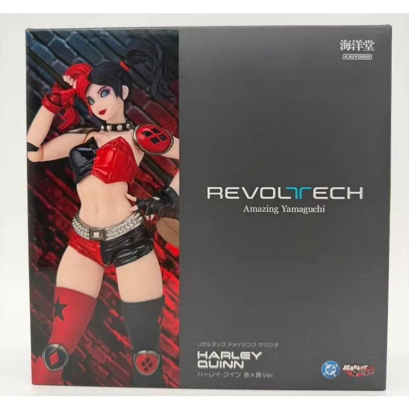 متوفر في المخزون Kaiyodo Harley Quinn Revoltech إعادة طباعة مذهلة Yamaguchi BW 2025 WF طبعة محدودة عمل نموذج لجسم اللعب الهدايا
