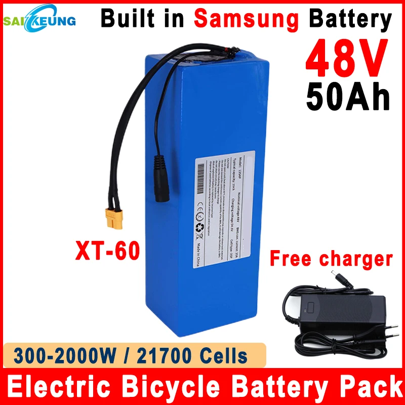 

Ebike Elektrische Fiets Accu Akku 48V 20ah 25ah 30ah 40ah 50ah Krachtige Bafang 500W 1000W 1500W 2000W 21700 Lithium Batterij