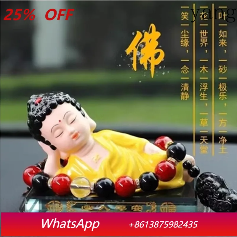 

LH Buddha Statue Center Console Car Ornament Creative Car Maitreya Buddha Decoration Supplies
