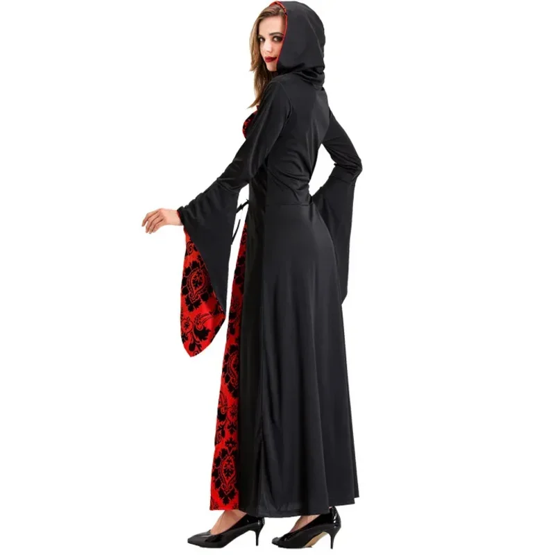 EE01 Medievale Strega Vampiro Costume Cosplay Ragazza Donna Halloween Party Performance Dramma Costume di scena Medievale Retro GothicIo0!