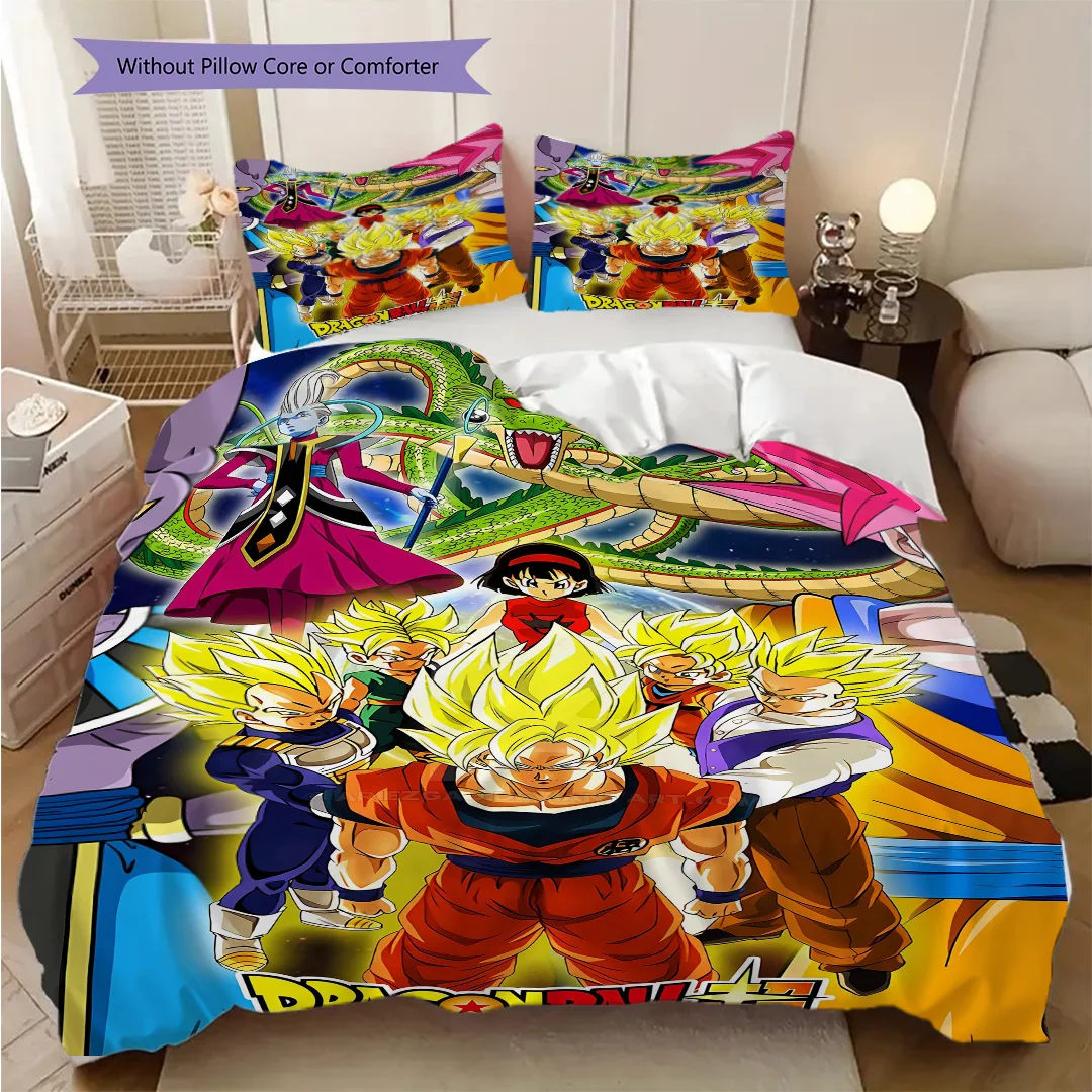 Funda nórdica suave y cómoda de Dragon Ball, juego de cama infantil de regalo, tamaño extra grande, varios tamaños disponibles LXR115