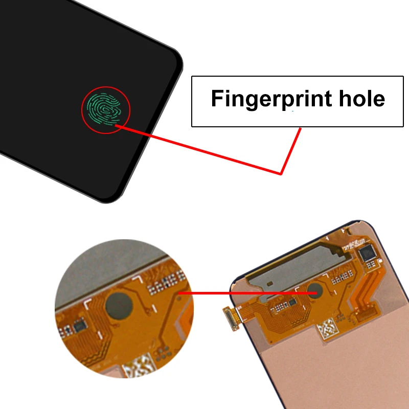 Pantalla LCD Super AMOLED para Samsung A80, A805, A805F, montaje de digitalizador de pantalla táctil con huella dactilar