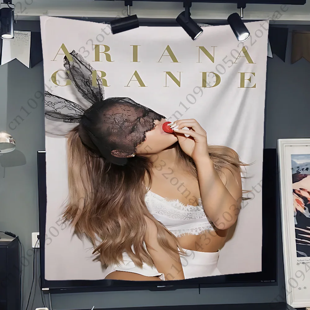 A-Ariana Album G-Grande Tapestry Creative Pattern Photo Living Room Wall Art Tapestry Decor Party Outdoor Decorate Banners