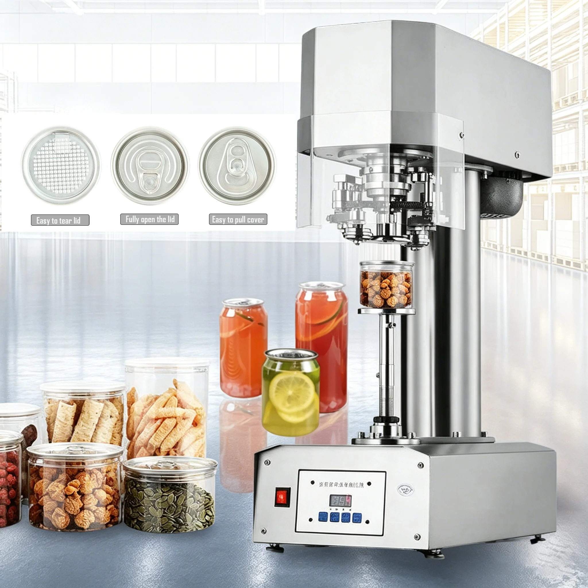 

-oo Electric Automatic Motor Screw Cap Filling Machine for Beverage & Food Bottles and Cans Applicable Bottle Cap Multiple Types