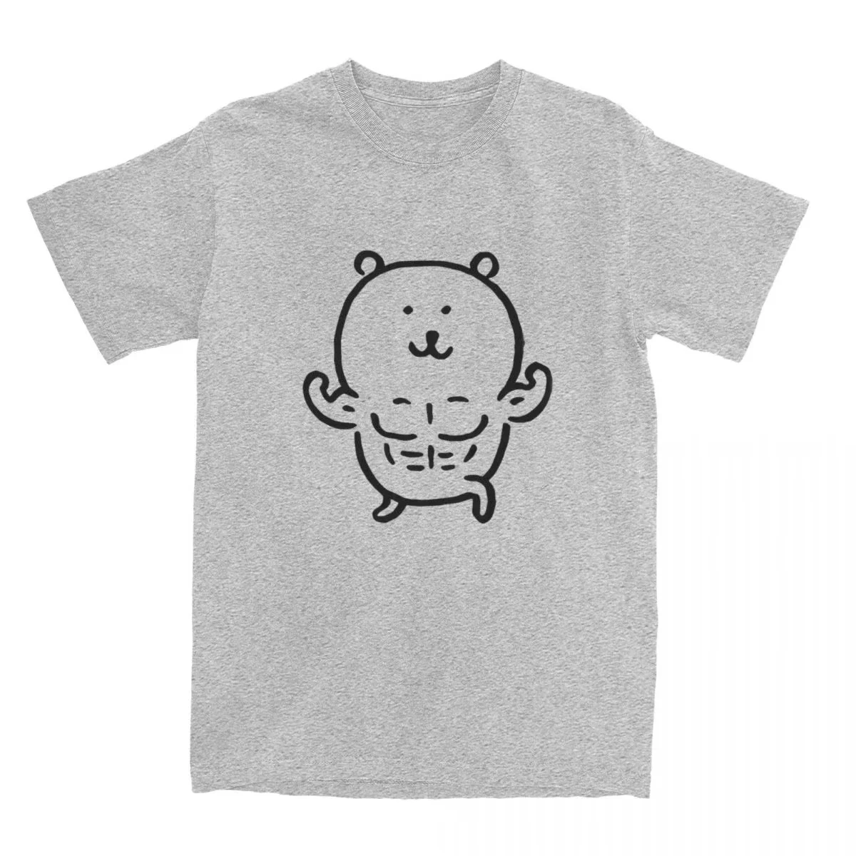 Ours auto-déprécipient japonais et coréen mignon motif créatif col rond T-shirt tendance d'été mode manches courtes