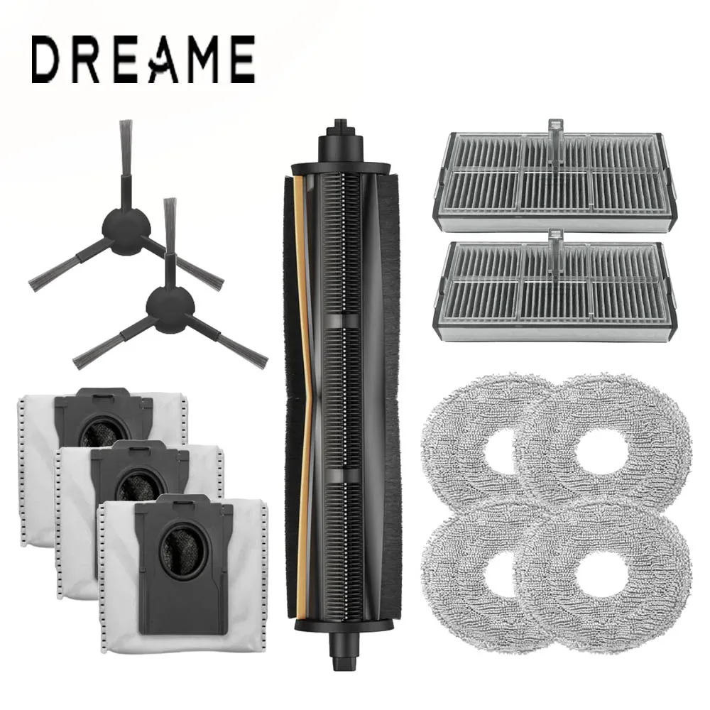 Originele Dreame D30 Ultra reserveonderdelen: rubberen hoofdborstel/TriCut-borstel, zijborstels, filter, mop, stofzak voor X30 Ultra/L10s Ultra Gen 2