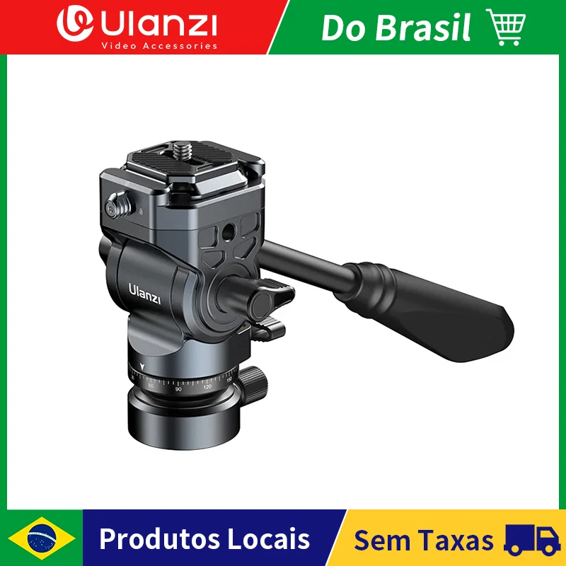 Ulanzi EH12 F38-AIR Gimbal Head Quick Release Fluid Video 360° Panoramic Gimbal Head Detachable Handle for Tripod Shooting