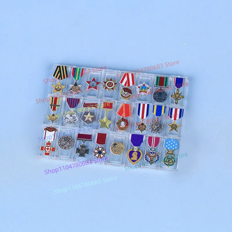 ตัวต่อ MOC อุปกรณ์เสริมฟิกเกอร์จิ๋ว รุ่นเหรียญตราวีรชนสงครามโลกครั้งที่สอง ของสะสม ของเล่นการ์ตูนอนิเมะ ของขวัญ