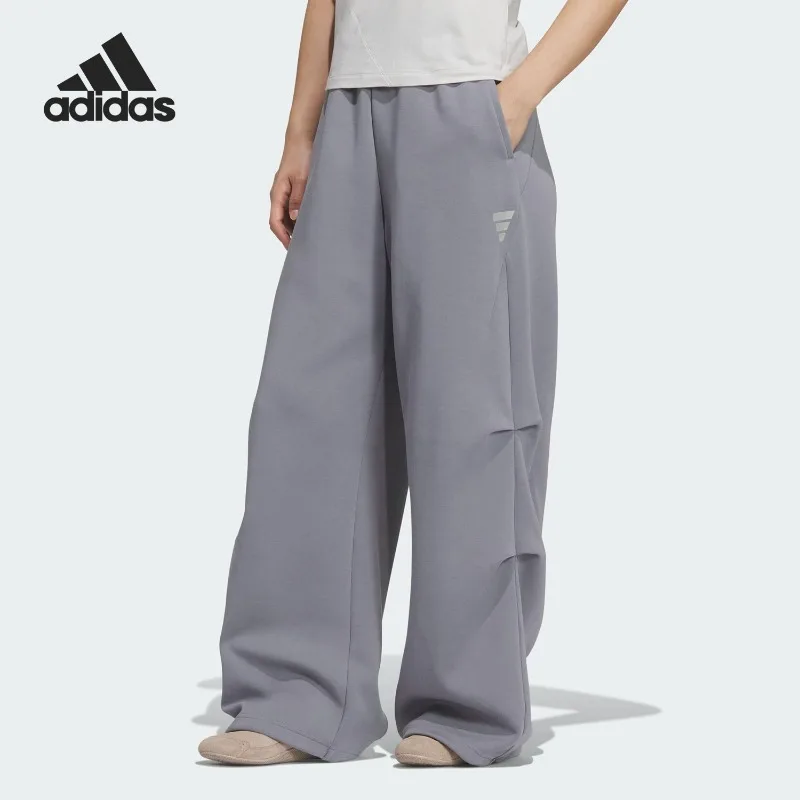 Adidas 2025 Autumn Women's Daily Sports Knitted Straight Trousers KS0078