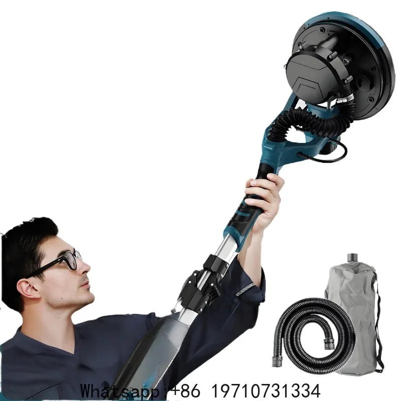 9 Inch Folding Electric  Sander  Putty Sander Machine Self-absorbing Dust Double Lamp Long Pole Wall Grinder