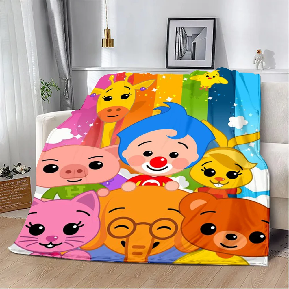 

Cute Cartoon Plim Plim Printed Blanket Picnic Blankets Warm Blanket Soft and Comfortable Blanket Home Travel Birthday Gift