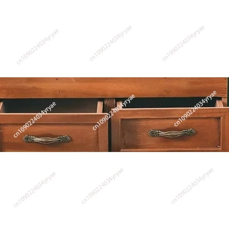 Vintage-Inspired Wooden Desk Organizer - Multiple Compartments for Cosmetics & Office Supplies, Ideal for Home Decor