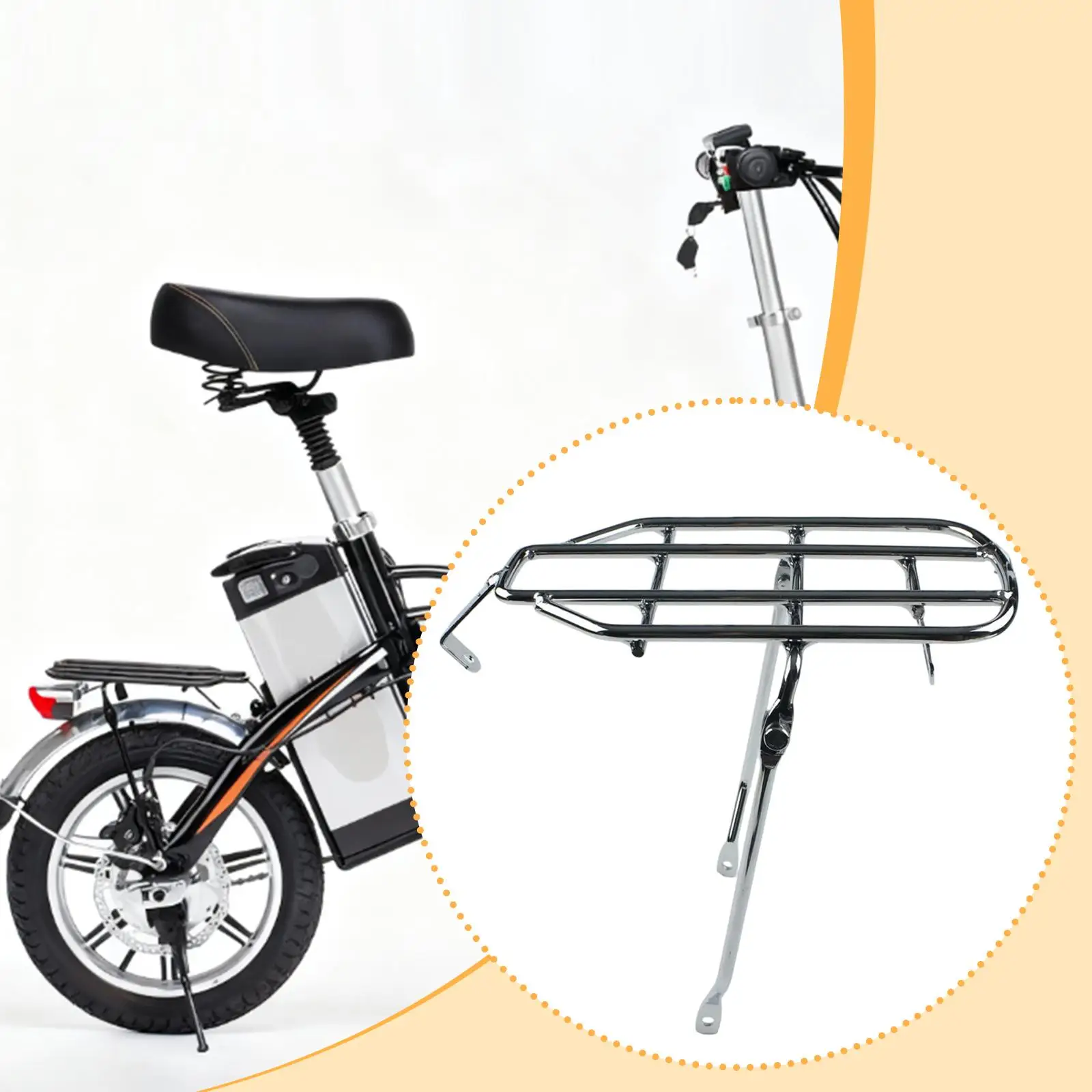

Bike Rear Rack,Sturdy Cycling Equipment,Easy Installation Holder,Metal Heavy Duty Luggage Carrier Silver Bicycle Pannier Rack