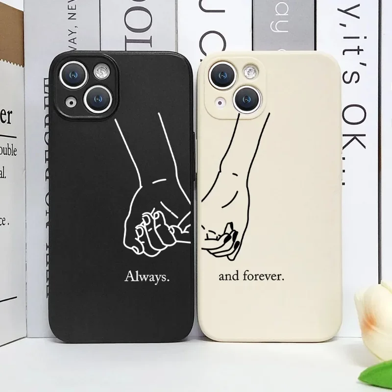 Girls Bff Best Friends Forever Always ﻿Phone Case For iPhone 16 15 14 13 12 11 Pro Max Mini X XS XR SE 7 Plus Cute Couple Cover