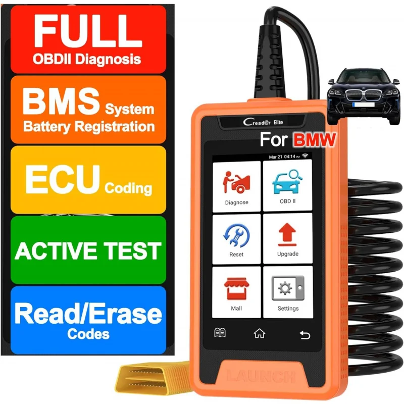 Creader Elite For BMW Bi-directional Control Full System Auto Diagnostic Tool OBD2 OBDII Vehicle Scanner