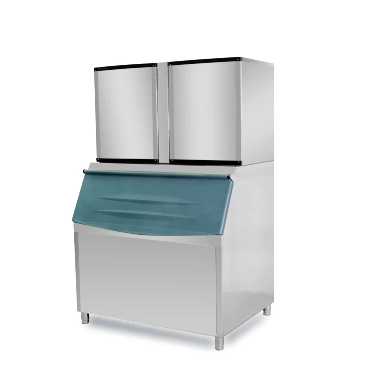 Top Sale 1000kg Automatic PLC Controlled Commercial Ice Cube Maker with Gear Pump Engine